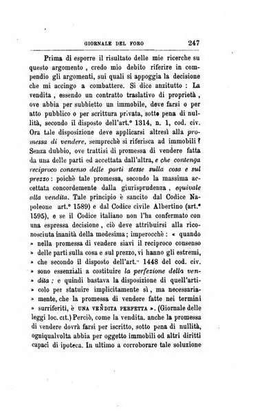 Giornale del Foro in cui si raccolgono le più importanti regiudicate dei supremi tribunali di Roma e dello Stato pontificio in materia civile