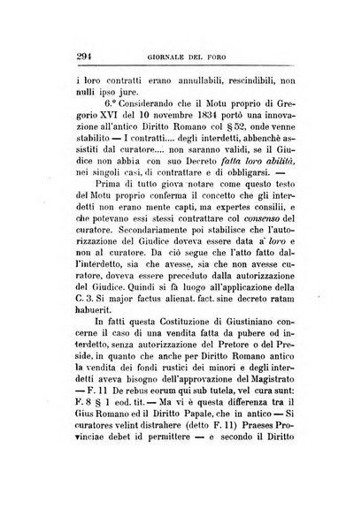 Giornale del Foro in cui si raccolgono le più importanti regiudicate dei supremi tribunali di Roma e dello Stato pontificio in materia civile