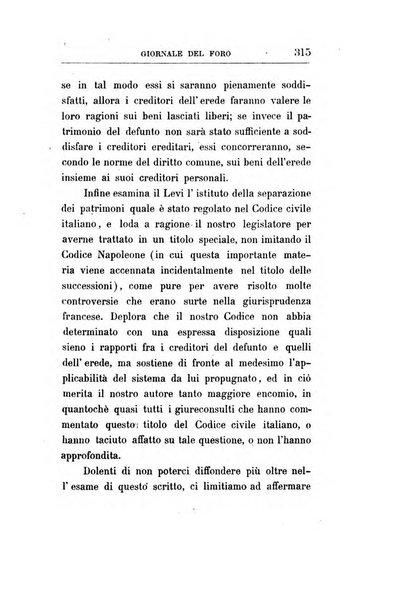 Giornale del Foro in cui si raccolgono le più importanti regiudicate dei supremi tribunali di Roma e dello Stato pontificio in materia civile