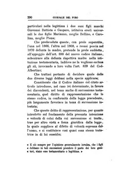 Giornale del Foro in cui si raccolgono le più importanti regiudicate dei supremi tribunali di Roma e dello Stato pontificio in materia civile