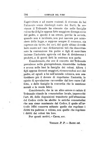 Giornale del Foro in cui si raccolgono le più importanti regiudicate dei supremi tribunali di Roma e dello Stato pontificio in materia civile