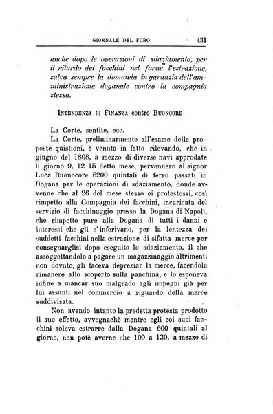 Giornale del Foro in cui si raccolgono le più importanti regiudicate dei supremi tribunali di Roma e dello Stato pontificio in materia civile