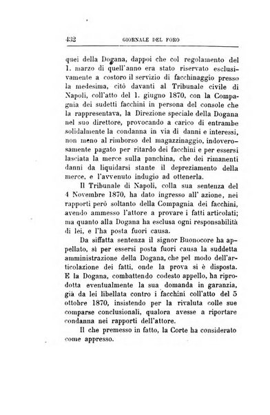 Giornale del Foro in cui si raccolgono le più importanti regiudicate dei supremi tribunali di Roma e dello Stato pontificio in materia civile