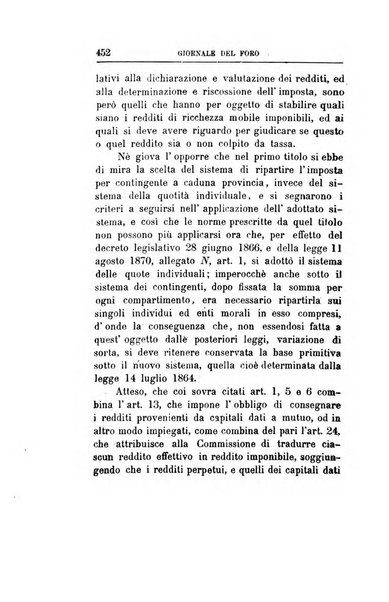 Giornale del Foro in cui si raccolgono le più importanti regiudicate dei supremi tribunali di Roma e dello Stato pontificio in materia civile