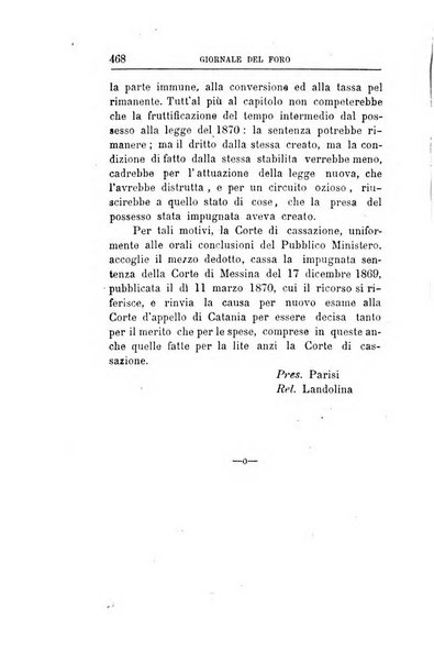 Giornale del Foro in cui si raccolgono le più importanti regiudicate dei supremi tribunali di Roma e dello Stato pontificio in materia civile