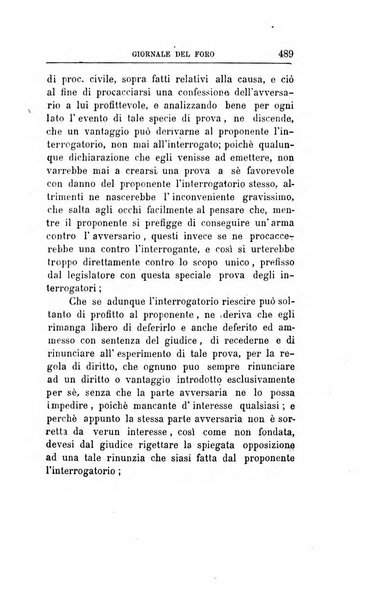 Giornale del Foro in cui si raccolgono le più importanti regiudicate dei supremi tribunali di Roma e dello Stato pontificio in materia civile