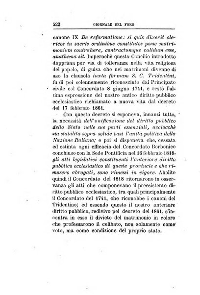 Giornale del Foro in cui si raccolgono le più importanti regiudicate dei supremi tribunali di Roma e dello Stato pontificio in materia civile