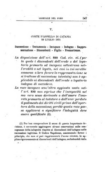 Giornale del Foro in cui si raccolgono le più importanti regiudicate dei supremi tribunali di Roma e dello Stato pontificio in materia civile