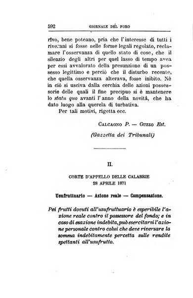 Giornale del Foro in cui si raccolgono le più importanti regiudicate dei supremi tribunali di Roma e dello Stato pontificio in materia civile