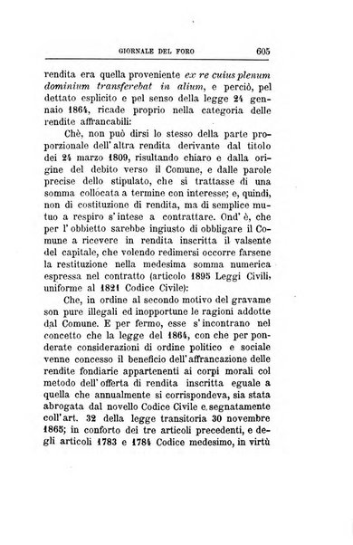 Giornale del Foro in cui si raccolgono le più importanti regiudicate dei supremi tribunali di Roma e dello Stato pontificio in materia civile