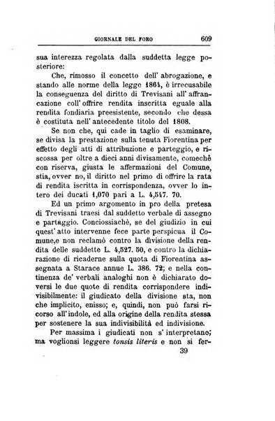 Giornale del Foro in cui si raccolgono le più importanti regiudicate dei supremi tribunali di Roma e dello Stato pontificio in materia civile