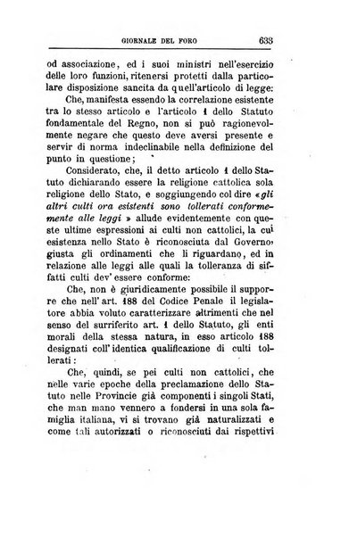 Giornale del Foro in cui si raccolgono le più importanti regiudicate dei supremi tribunali di Roma e dello Stato pontificio in materia civile