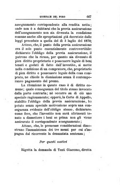 Giornale del Foro in cui si raccolgono le più importanti regiudicate dei supremi tribunali di Roma e dello Stato pontificio in materia civile