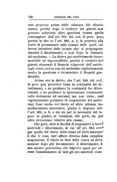 Giornale del Foro in cui si raccolgono le più importanti regiudicate dei supremi tribunali di Roma e dello Stato pontificio in materia civile