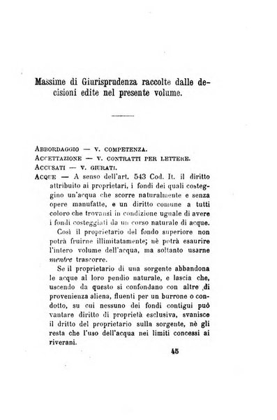 Giornale del Foro in cui si raccolgono le più importanti regiudicate dei supremi tribunali di Roma e dello Stato pontificio in materia civile