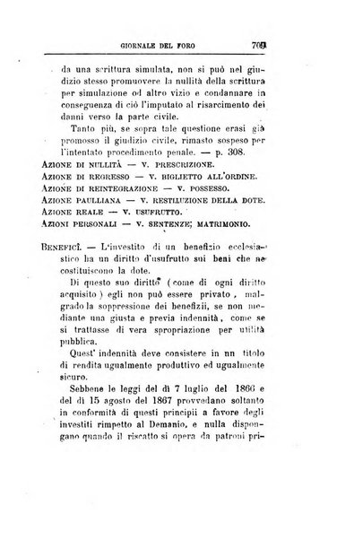 Giornale del Foro in cui si raccolgono le più importanti regiudicate dei supremi tribunali di Roma e dello Stato pontificio in materia civile