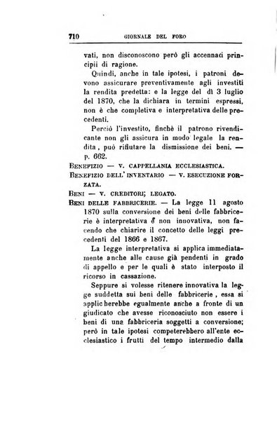 Giornale del Foro in cui si raccolgono le più importanti regiudicate dei supremi tribunali di Roma e dello Stato pontificio in materia civile