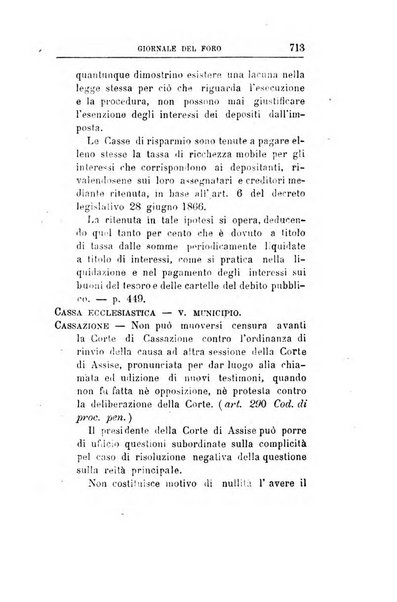 Giornale del Foro in cui si raccolgono le più importanti regiudicate dei supremi tribunali di Roma e dello Stato pontificio in materia civile