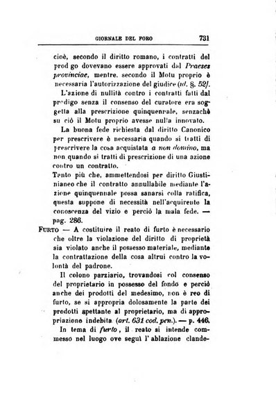 Giornale del Foro in cui si raccolgono le più importanti regiudicate dei supremi tribunali di Roma e dello Stato pontificio in materia civile