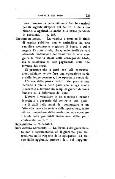 Giornale del Foro in cui si raccolgono le più importanti regiudicate dei supremi tribunali di Roma e dello Stato pontificio in materia civile