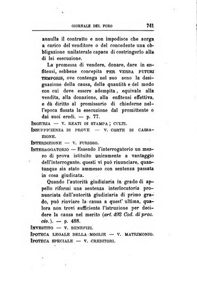 Giornale del Foro in cui si raccolgono le più importanti regiudicate dei supremi tribunali di Roma e dello Stato pontificio in materia civile