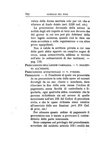 Giornale del Foro in cui si raccolgono le più importanti regiudicate dei supremi tribunali di Roma e dello Stato pontificio in materia civile