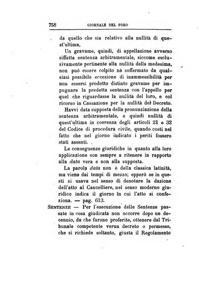 Giornale del Foro in cui si raccolgono le più importanti regiudicate dei supremi tribunali di Roma e dello Stato pontificio in materia civile