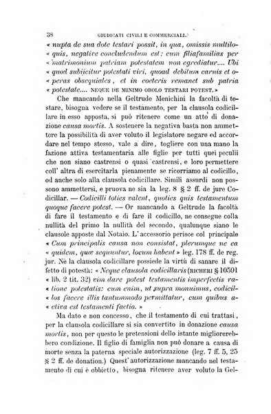 Giornale del Foro in cui si raccolgono le più importanti regiudicate dei supremi tribunali di Roma e dello Stato pontificio in materia civile