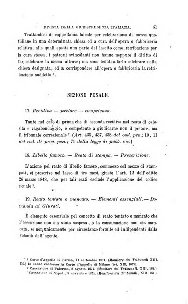 Giornale del Foro in cui si raccolgono le più importanti regiudicate dei supremi tribunali di Roma e dello Stato pontificio in materia civile