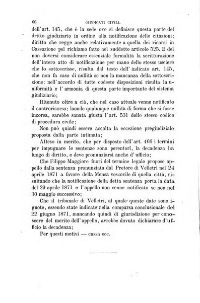 Giornale del Foro in cui si raccolgono le più importanti regiudicate dei supremi tribunali di Roma e dello Stato pontificio in materia civile