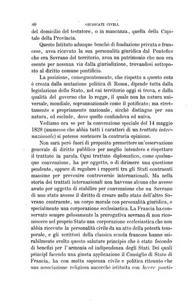 Giornale del Foro in cui si raccolgono le più importanti regiudicate dei supremi tribunali di Roma e dello Stato pontificio in materia civile