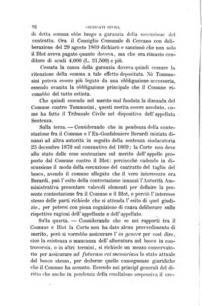 Giornale del Foro in cui si raccolgono le più importanti regiudicate dei supremi tribunali di Roma e dello Stato pontificio in materia civile