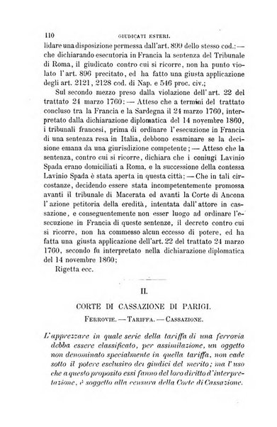 Giornale del Foro in cui si raccolgono le più importanti regiudicate dei supremi tribunali di Roma e dello Stato pontificio in materia civile