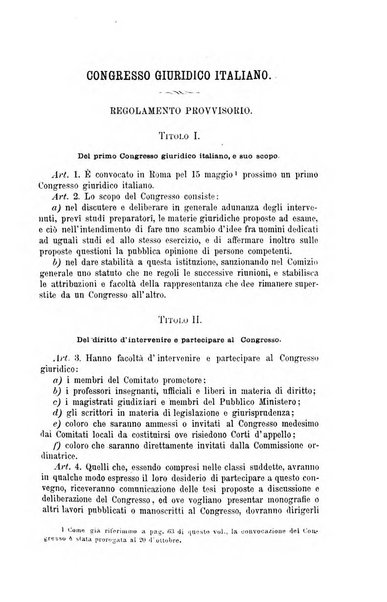 Giornale del Foro in cui si raccolgono le più importanti regiudicate dei supremi tribunali di Roma e dello Stato pontificio in materia civile