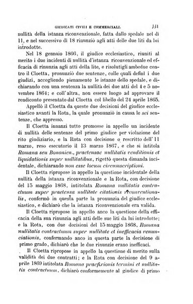 Giornale del Foro in cui si raccolgono le più importanti regiudicate dei supremi tribunali di Roma e dello Stato pontificio in materia civile