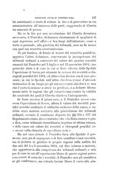 Giornale del Foro in cui si raccolgono le più importanti regiudicate dei supremi tribunali di Roma e dello Stato pontificio in materia civile