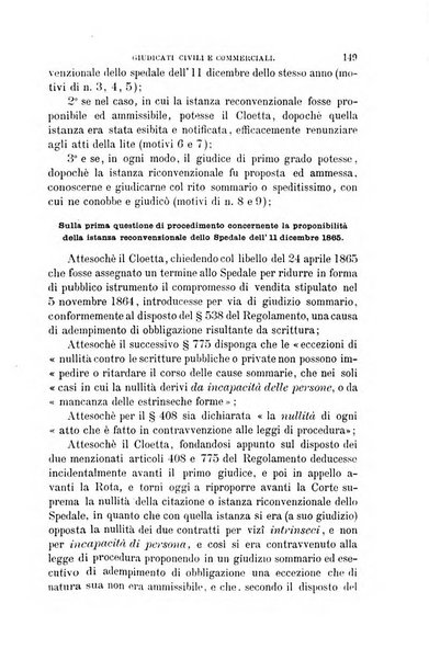 Giornale del Foro in cui si raccolgono le più importanti regiudicate dei supremi tribunali di Roma e dello Stato pontificio in materia civile