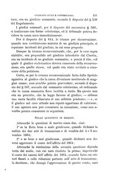 Giornale del Foro in cui si raccolgono le più importanti regiudicate dei supremi tribunali di Roma e dello Stato pontificio in materia civile