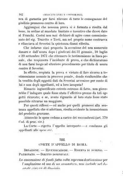 Giornale del Foro in cui si raccolgono le più importanti regiudicate dei supremi tribunali di Roma e dello Stato pontificio in materia civile