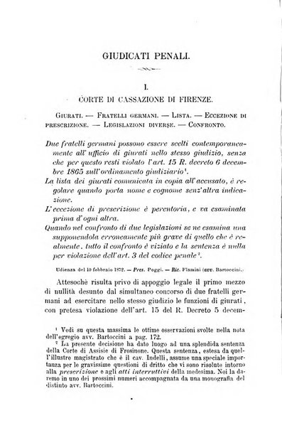 Giornale del Foro in cui si raccolgono le più importanti regiudicate dei supremi tribunali di Roma e dello Stato pontificio in materia civile