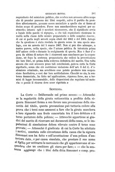 Giornale del Foro in cui si raccolgono le più importanti regiudicate dei supremi tribunali di Roma e dello Stato pontificio in materia civile