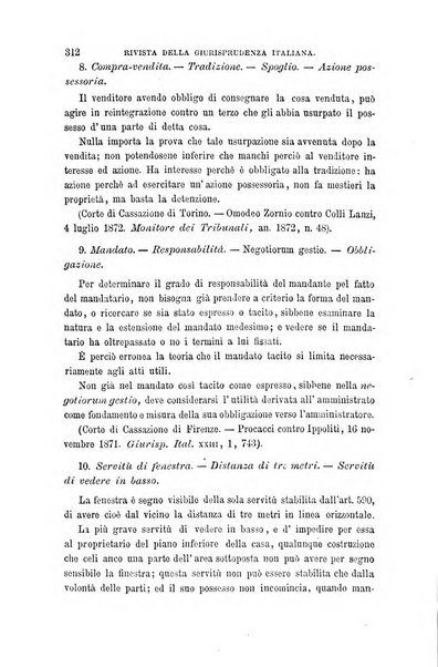 Giornale del Foro in cui si raccolgono le più importanti regiudicate dei supremi tribunali di Roma e dello Stato pontificio in materia civile