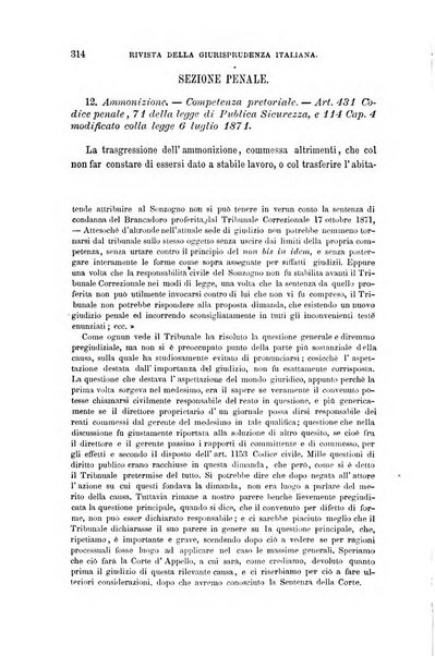 Giornale del Foro in cui si raccolgono le più importanti regiudicate dei supremi tribunali di Roma e dello Stato pontificio in materia civile