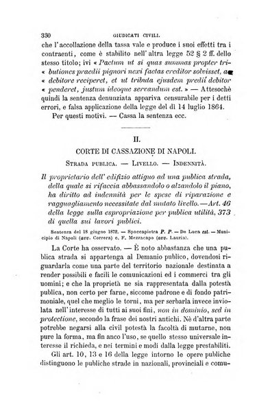 Giornale del Foro in cui si raccolgono le più importanti regiudicate dei supremi tribunali di Roma e dello Stato pontificio in materia civile