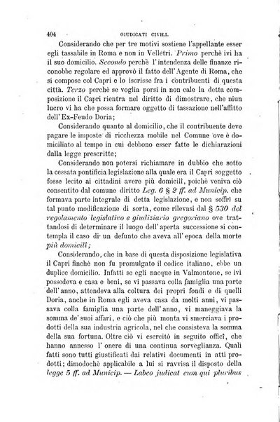 Giornale del Foro in cui si raccolgono le più importanti regiudicate dei supremi tribunali di Roma e dello Stato pontificio in materia civile