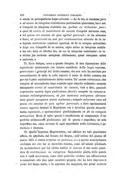 Giornale del Foro in cui si raccolgono le più importanti regiudicate dei supremi tribunali di Roma e dello Stato pontificio in materia civile