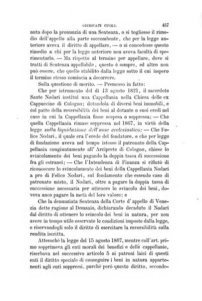 Giornale del Foro in cui si raccolgono le più importanti regiudicate dei supremi tribunali di Roma e dello Stato pontificio in materia civile