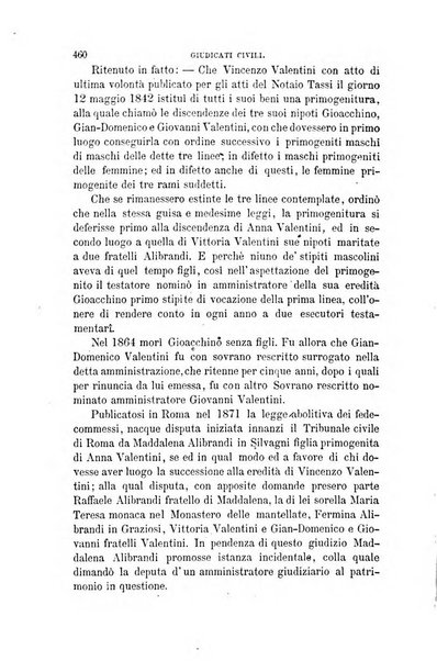 Giornale del Foro in cui si raccolgono le più importanti regiudicate dei supremi tribunali di Roma e dello Stato pontificio in materia civile