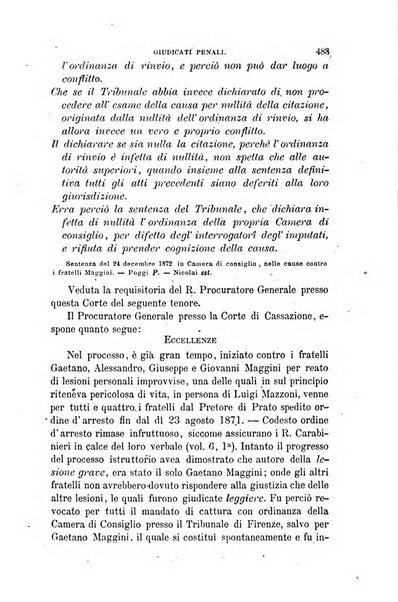 Giornale del Foro in cui si raccolgono le più importanti regiudicate dei supremi tribunali di Roma e dello Stato pontificio in materia civile