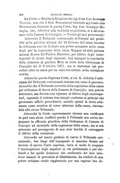 Giornale del Foro in cui si raccolgono le più importanti regiudicate dei supremi tribunali di Roma e dello Stato pontificio in materia civile